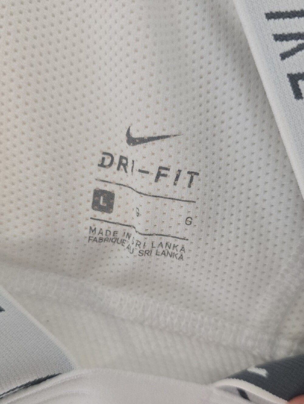 Nike White Logo-Strap Crossback Sports Bralette - Picture 3 of 3